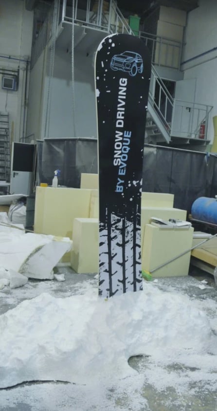 Pequeña escena de Nieve, reclamo para stand