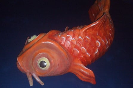 Pez Carpa, para exposición, en proceso.