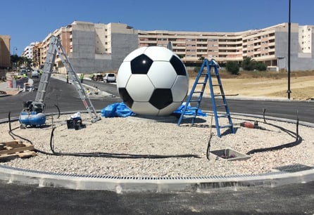Balón Gigante, Escultura de Rotonda, Fibra de Vidrio