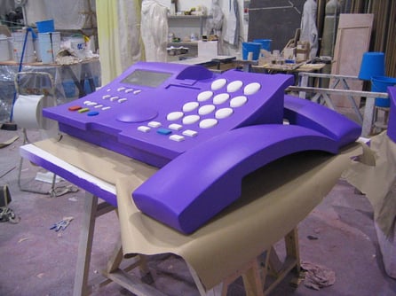 corpóreo para stand >reclamo para compañia teléfonía > teléfono gigante