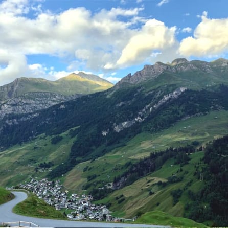 Vals Graubünden Blick ins Tal
