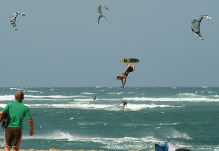 Frank Rosin kiteloop crash