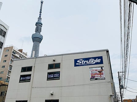 ▲ストラッグルは押上駅から徒歩4分、錦糸町駅から徒歩15分!