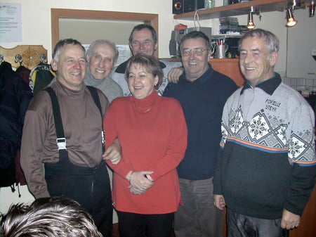 v.l. Franz Kaiser, Rudolf Brunnmayr, Elfi Siller, Alois Obermair, Max Bloderer und Josef Mühleder