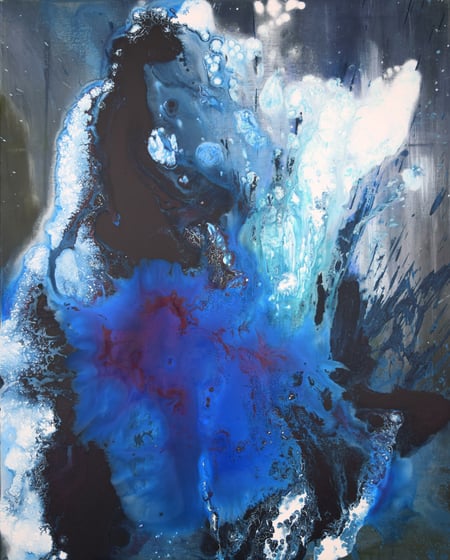 Agua, 2018, Acryl auf Leinwand, 120 x 100 cm