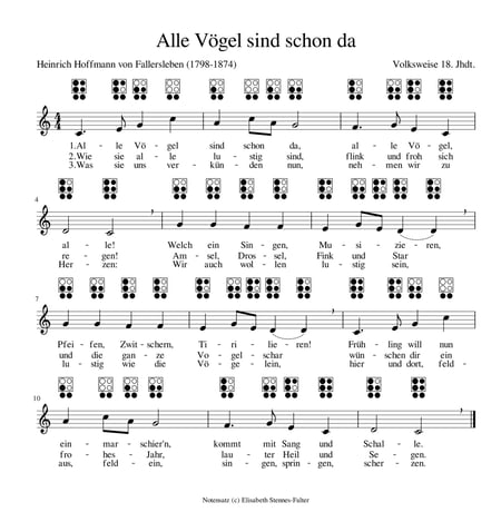 Noten für die englische Pendant-Okarina