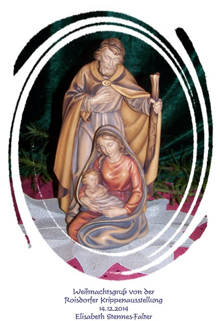 Weihnachtsgruß von der Roisdorfer Krippenausstellung am 14.12.2014