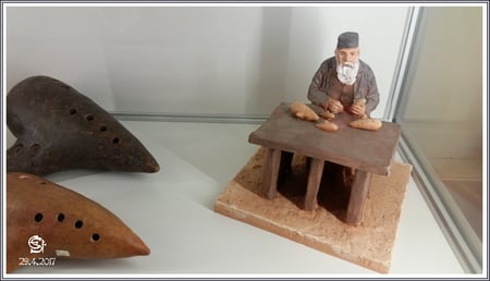 Okarinamuseum Budrio, Töpferarbeit  "Donati in seiner Werkstatt"