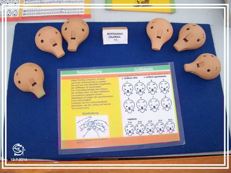 Keramikwerkstatt "Ton und Töne" Musikinstrumente aus Ton, Okarinas, Grifftabelle