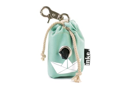 Kotbeutelspender Papierboot mint türkis maritim