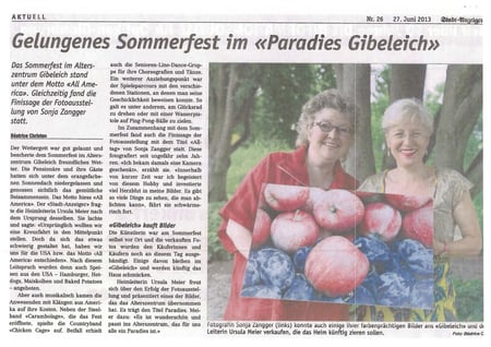 Finissage im Altersheim Gibeleich