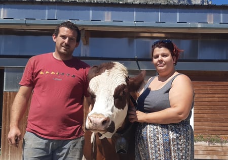 Laurie Poidevin et Rémi Martin associés au sein du Gaec des Gentianes