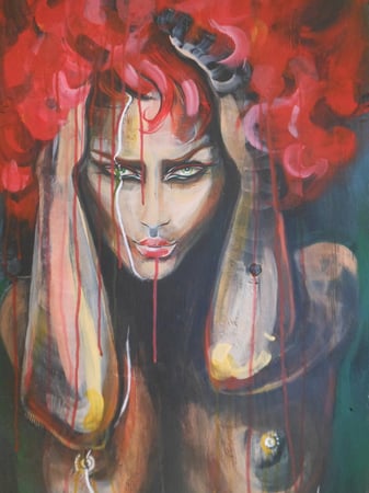 My Phantasy Burlesque I.     93X45 cm Acryl auf Holz