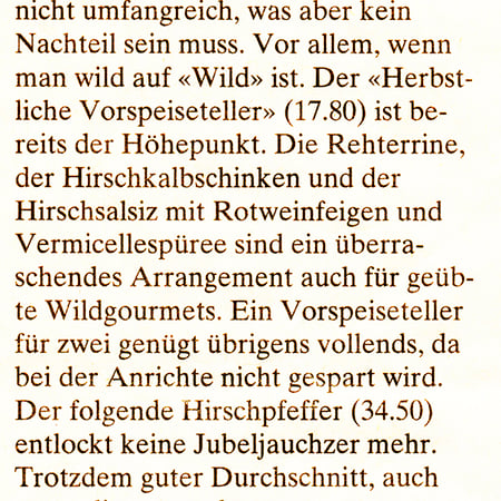 2012 Winterthurer Zeitung .. ein Abend ganz in Grün ..