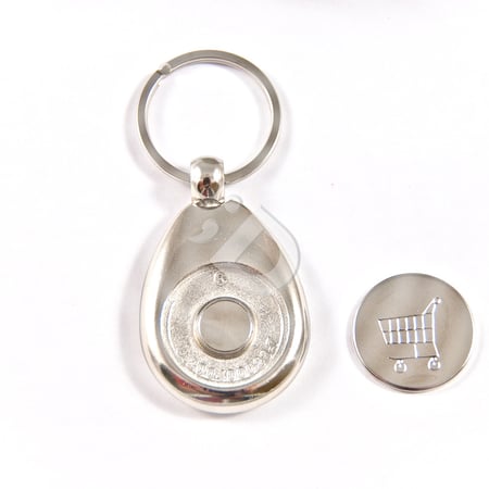 Schlüsselanhänger mit magnetischem Einkaufswagen Chip