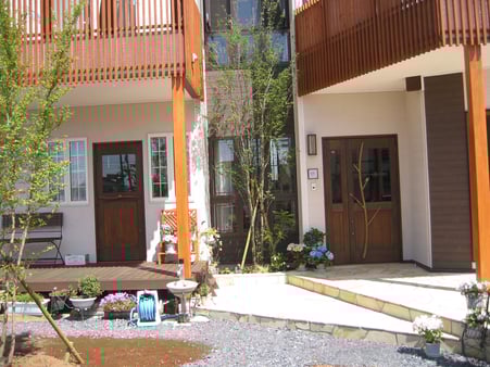 木製　玄関ドア　親子ドア