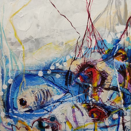 Elisabeth Augendre peintre en Ariège  peinture acrylique expressionniste