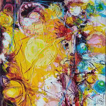 Elisabeth Augendre artiste peintre galerie espace Ysmaïloff Paris acrylique impressionnisme fantaisie en jardin 31