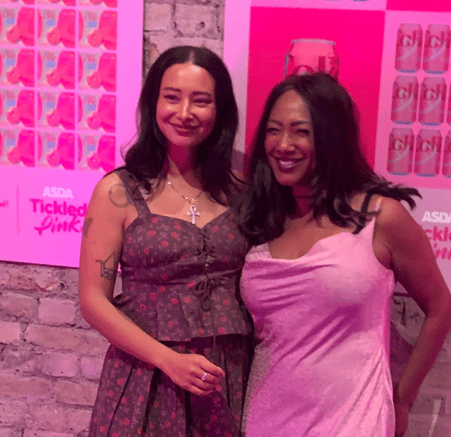 With Leah at Asda Tickled Pink