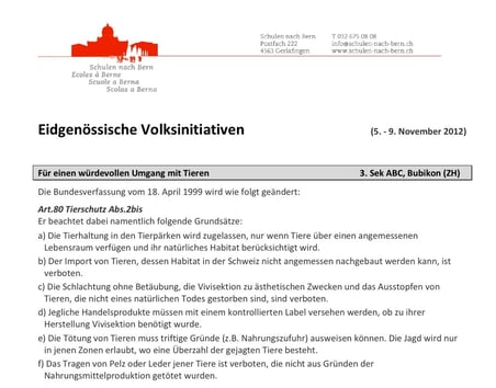 Die Initiative der Bubiker Fraktion (Bild: zvg)