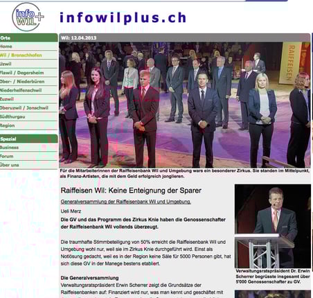 Auch in Wil gute Partmer: Knie und Raiffeisenban