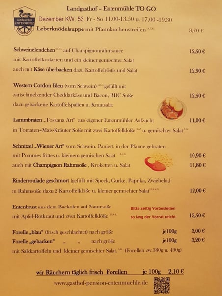 Speisekarte KW 53   Fr. 01.01.2021 bis So. 03.01.2021 