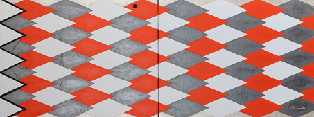 DRAGON RIDER 4   820mm*318mm(410mm*318mm each)   F6*2   2024  acrylic on canvas, wood