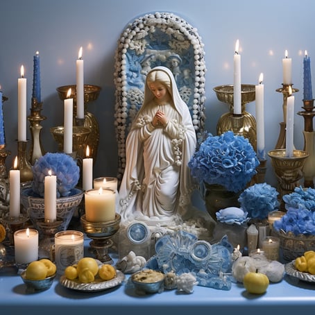 Heilige Statuen im Hoodoo sind lebendige Symbole,  die uns an die Präsenz der Heiligen erinnern und uns mit ihrer liebevollen Führung begleiten.