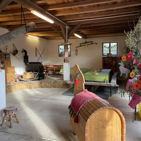 Beheizbare Scheune für Firmenveranstaltungen am Pointnerhof für bis zu 45 Personen