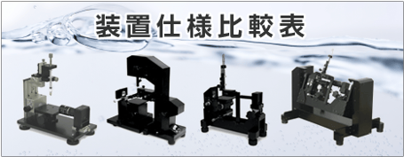 接触角計・表面張力計の比較表へのバナー
