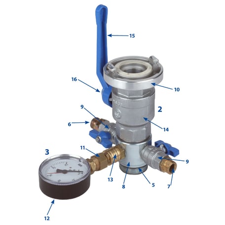 Prüfadapter, Prüfarmatur, Kupferpaste, PE-Anbohrsystem
