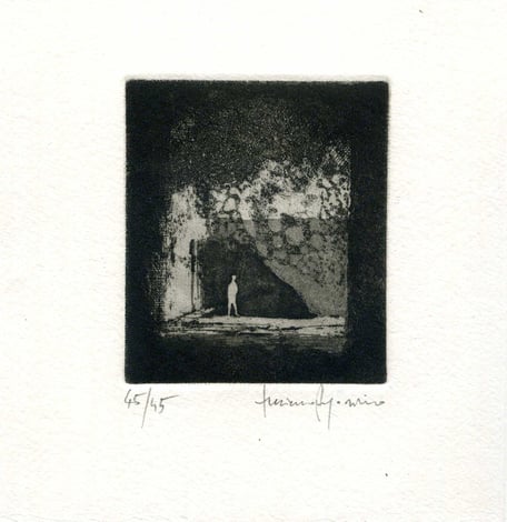 acquaforte originale di Luciano Ragozzino numerata e firmata - lastra 78x65 mm