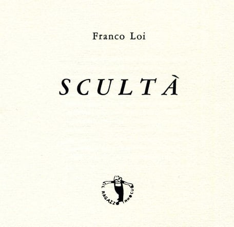 frontespizio con stampa tipografica in nero