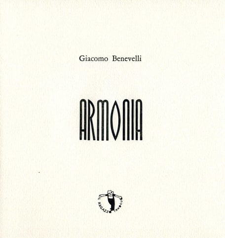 frontespizio con stampa tipografica in nero