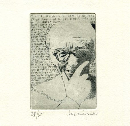 acquaforte originale di Luciano Ragozzino numerata e firmata - lastra 87x60 mm