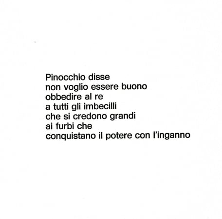 pagina di testo stampata tipograficamente in nero