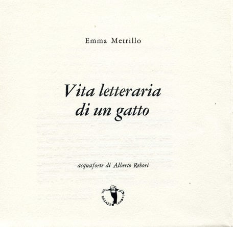 frontespizio con stampa tipografica in nero