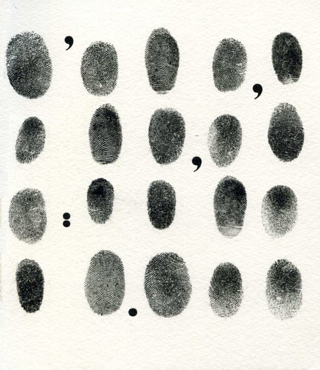 stampa tipografica e impronte digitali