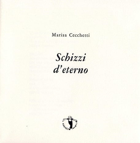 frontespizio con stampa tipografica in nero