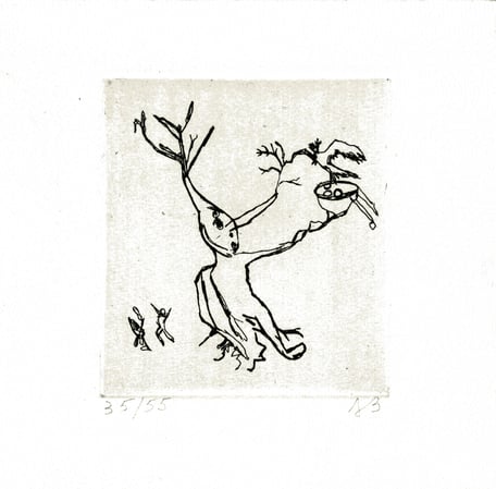 acquaforte originale dell'autrice numerata e firmata