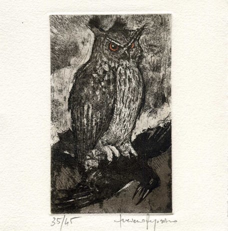 acquaforte originale di Luciano Ragozzino numerata e firmata - lastra 115x70 mm