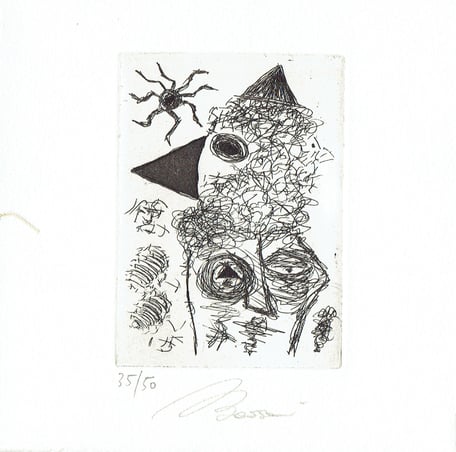 incisione originale dell'autore numerata e firmata