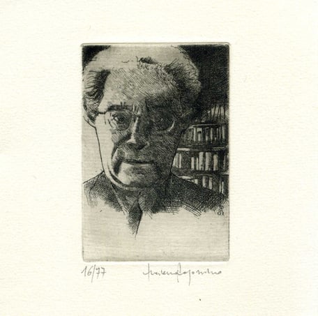 acquaforte originale di Luciano Ragozzino numerata e firmata - lastra 90x60 mm