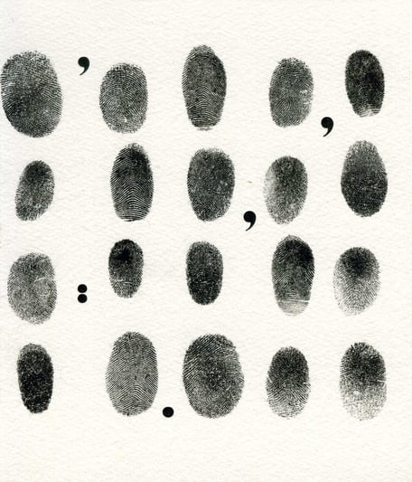 stampa tipografica e impronte digitali