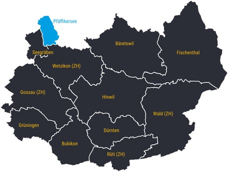 Zum Bezirk Hinwil gehören 11 Gemeinden.