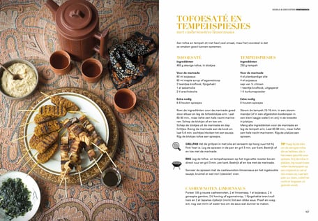 Book design and illustrations by Marijke Lucas - Lucas & Lucas for TERRA - Spread from the chapter VEGETARIAN