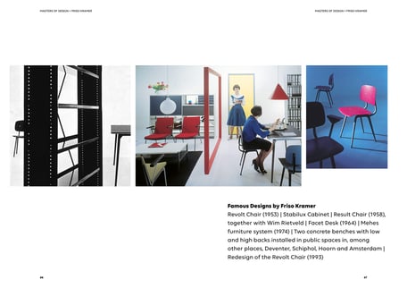 Art direction and book design by Marijke Lucas - Lucas & Lucas, for Ahrend and HAY - Chapter: Masters of Design - Friso Kramer