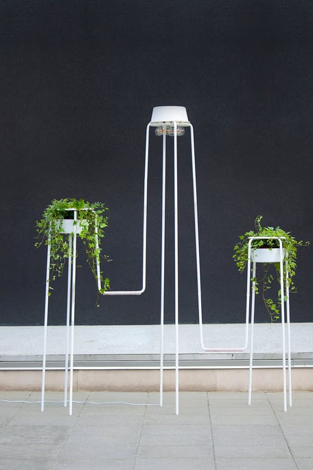 OVERGROWN OBJECT - IKEA Hacked by Lucas & Lucas - An object made of connected MARIUS stools that are overgrown with invasive plants 