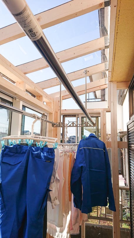 鎌ヶ谷市東道野辺で木製サンルームの設置