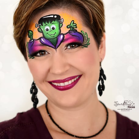 Kinderschminken_Vorlagen; Schminkfarben_kaufen_Schweiz; Kinderschminken_Kurse; einfach; Kürbis